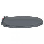 szürke ovális gyorsan szerelhető lassan csukódó fedelű WC-ülőke