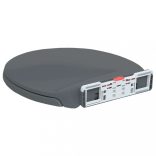 szürke ovális gyorsan szerelhető lassan csukódó fedelű WC-ülőke