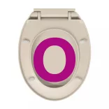 barackszínű ovális WC-ülőke lassan csukódó fedéllel