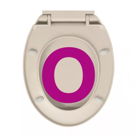 barackszínű ovális WC-ülőke lassan csukódó fedéllel