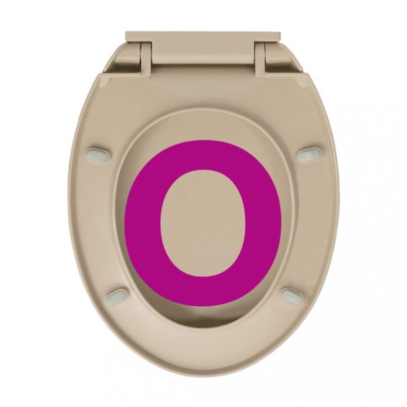 bézs ovális gyorsan szerelhető WC-ülőke lassan csukódó fedéllel