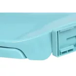 zöld ovális WC-ülőke lassan csukódó fedéllel