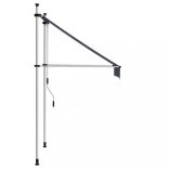 kék-fehér csíkos kézzel feltekerhető napellenző 100 cm