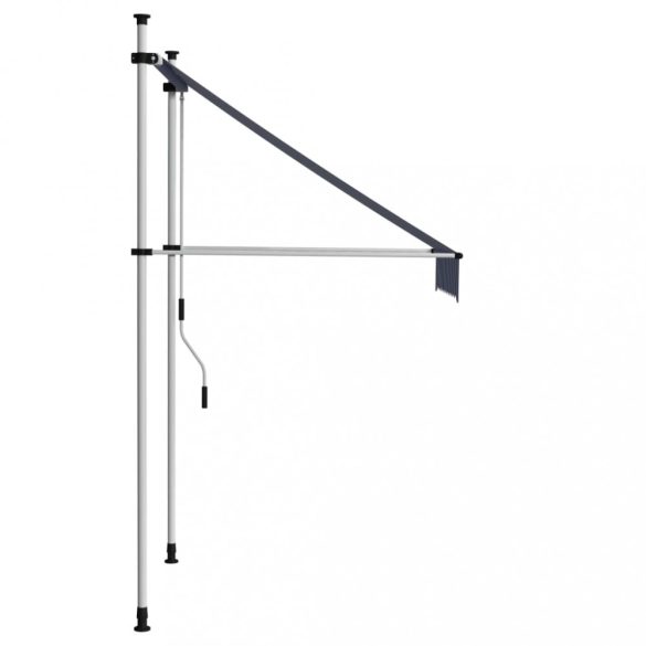 kék-fehér csíkos kézzel feltekerhető napellenző 100 cm