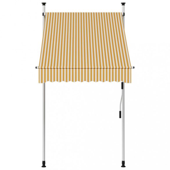 narancssárga-fehér csíkos kézzel feltekerhető napellenző 100 cm