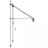 narancssárga-fehér csíkos kézzel feltekerhető napellenző 100 cm