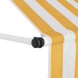 narancssárga-fehér csíkos kézzel feltekerhető napellenző 100 cm