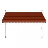 narancssárga és barna kézzel feltekerhető napellenző 300 cm