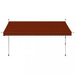 narancssárga és barna kézzel feltekerhető napellenző 350 cm