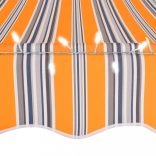 sárga és kék kézzel kihúzható LED-es napellenző 250 cm