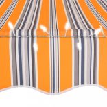 sárga és kék kézzel kihúzható LED-es napellenző 300 cm