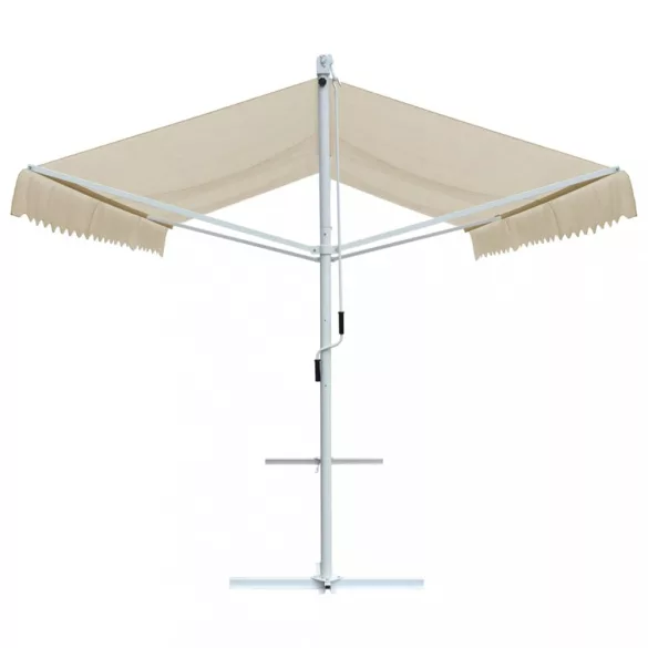 krémszínű szabadon álló napellenző 500 x 300 cm