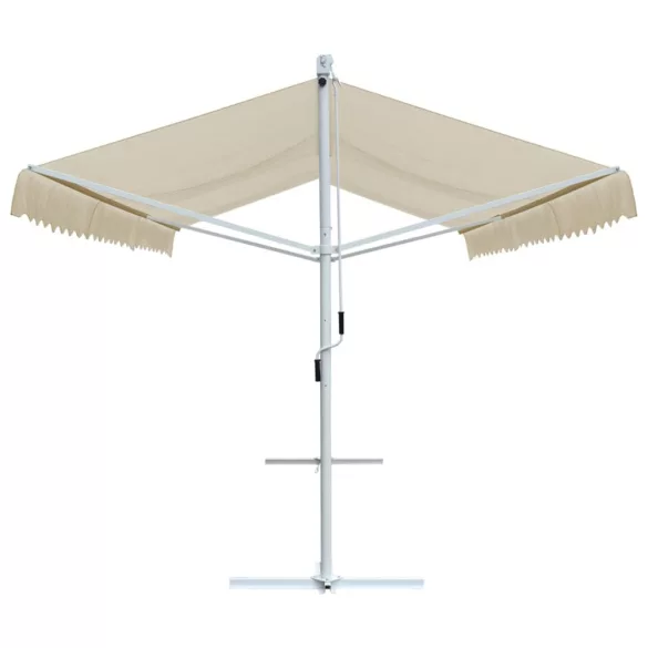 krémszínű szabadon álló napellenző 600 x 300 cm