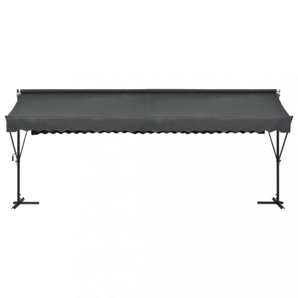 antracitszürke szabadon álló napellenző 600 x 300 cm