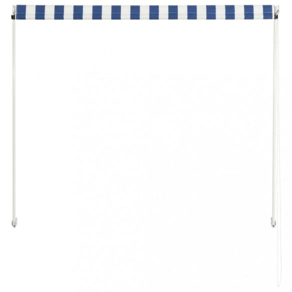 feltekerhető kék és fehér napellenző 100 x 150 cm