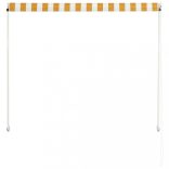 feltekerhető sárga és fehér napellenző 100 x 150 cm