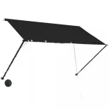 feltekerhető antracitszürke napellenző LED-del 250 x 150 cm