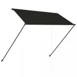 feltekerhető antracitszürke napellenző LED-del 250 x 150 cm