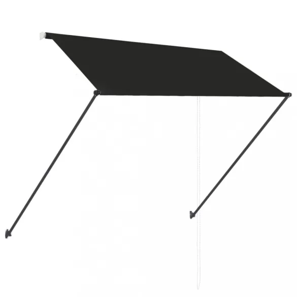 feltekerhető antracitszürke napellenző LED-del 250 x 150 cm