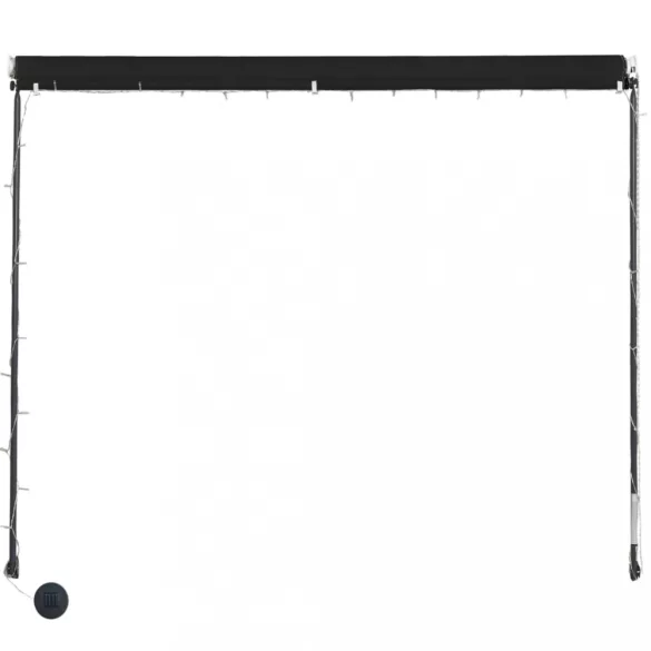 feltekerhető antracitszürke napellenző LED-del 250 x 150 cm