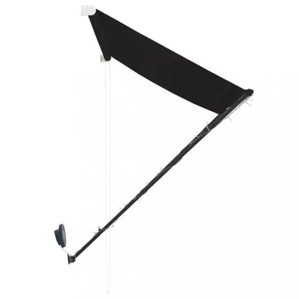 feltekerhető antracitszürke napellenző LED-del 250 x 150 cm