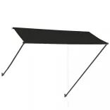 feltekerhető antracitszürke napellenző LED-del 300 x 150 cm