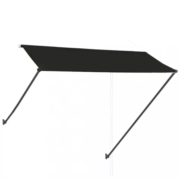 feltekerhető antracitszürke napellenző LED-del 300 x 150 cm