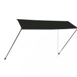 feltekerhető antracitszürke napellenző LED-del 350 x 150 cm