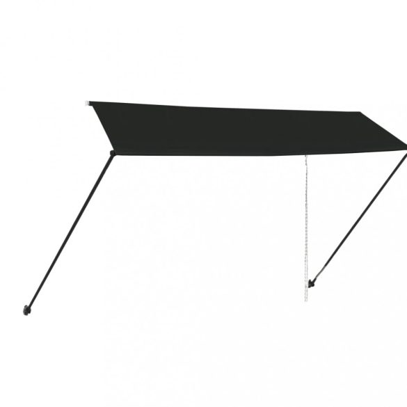 feltekerhető antracitszürke napellenző LED-del 350 x 150 cm
