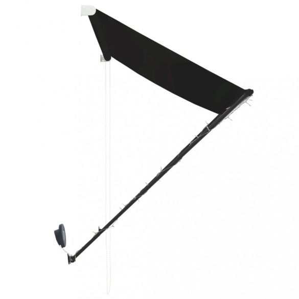 feltekerhető antracitszürke napellenző LED-del 350 x 150 cm