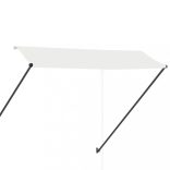 feltekerhető krémszínű napellenző LED-del 300 x 150 cm