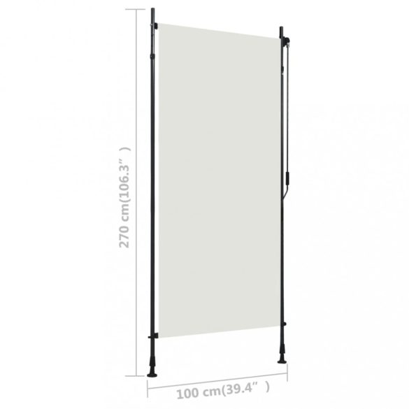 krémszínű kültéri roló 100 x 270 cm
