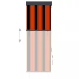 narancssárga és barna kültéri roló 60 x 250 cm