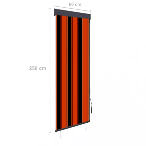 narancssárga és barna kültéri roló 60 x 250 cm