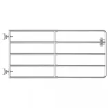 5-rudas ezüstszínű acél mezőgazdasági kapu (95-170) x 90 cm