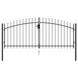 kerítéskapu Woerden kétszárnyú tüskés tetejű ajtóval 299,5x174,5 cm