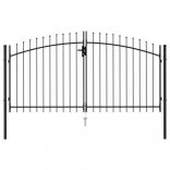 kerítéskapu kétszárnyú Woerden tüskés tetejű ajtóval 299,5x199,5 cm
