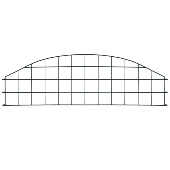 zöld íves kerti kerítés szett 77,3 x 26 cm