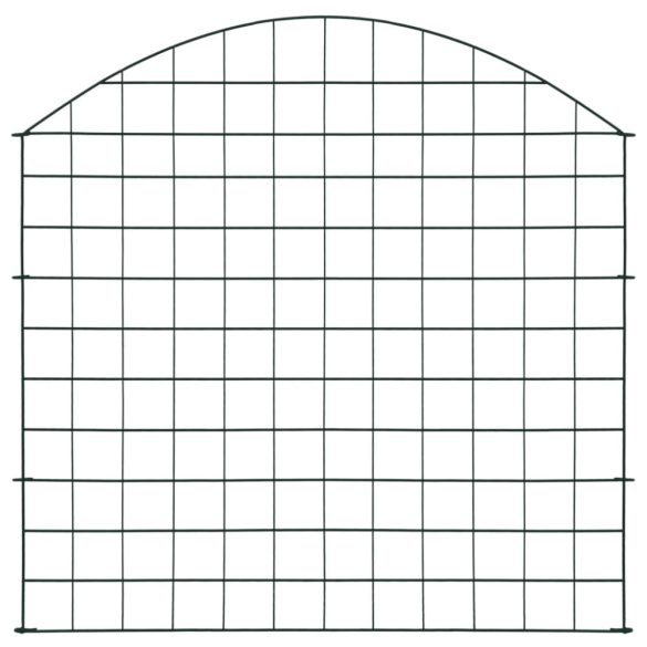 zöld íves kerti kerítés szett 77,5 x 78,5 cm