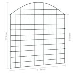 zöld íves kerti kerítés szett 77,5 x 78,5 cm