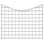 zöld fordítva ívelt kerti kerítés szett 77,5 x 64 cm