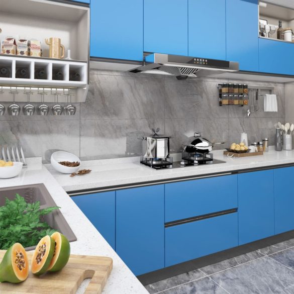 azúrkék öntapadó PVC bútorfólia 500 x 90 cm