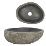 ovális folyami kő mosdókagyló (29-38) x (24-31) cm