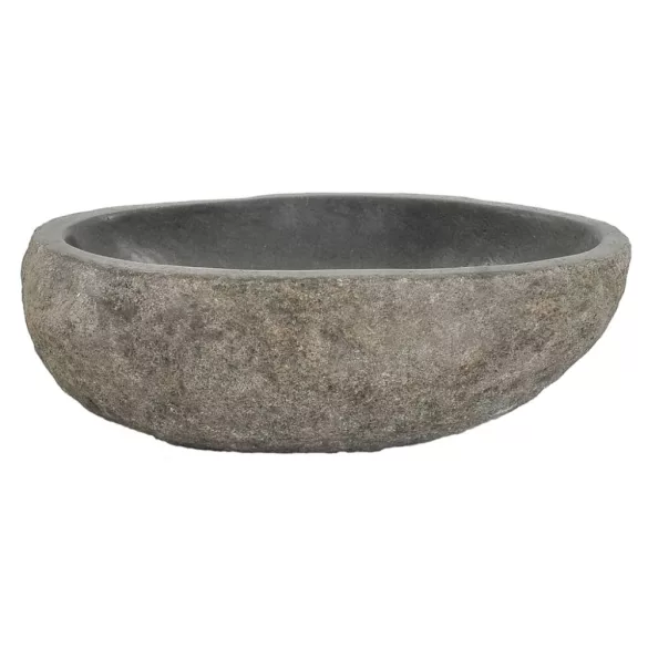 ovális folyami kő mosdókagyló (29-38) x (24-31) cm