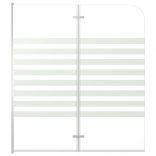 átlátszó csíkos edzett üveg kádparaván 120 x 140 cm