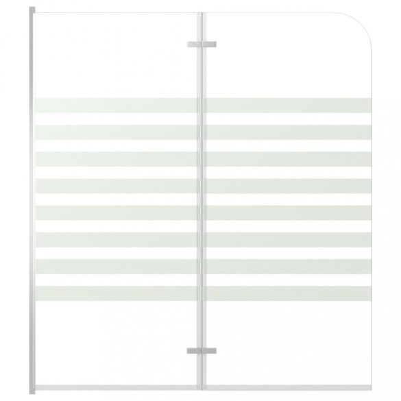 átlátszó csíkos edzett üveg kádparaván 120 x 140 cm