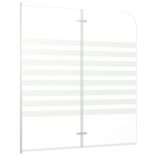 átlátszó csíkos edzett üveg kádparaván 120 x 140 cm