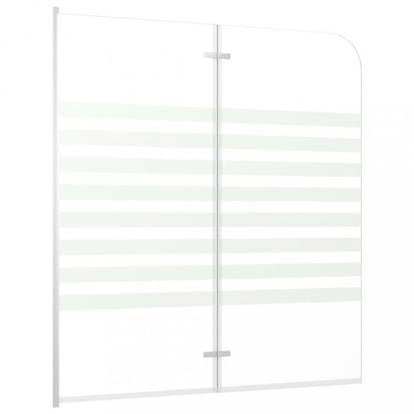 átlátszó csíkos edzett üveg kádparaván 120 x 140 cm