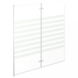 átlátszó csíkos edzett üveg kádparaván 120 x 140 cm