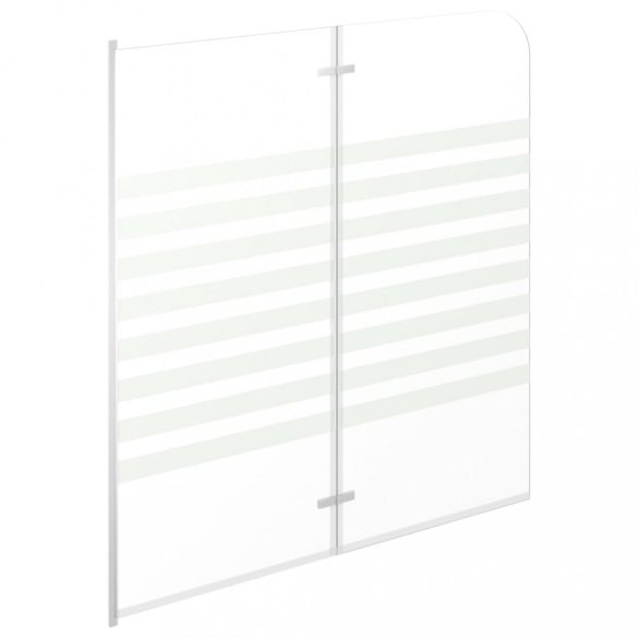 átlátszó csíkos edzett üveg kádparaván 120 x 140 cm